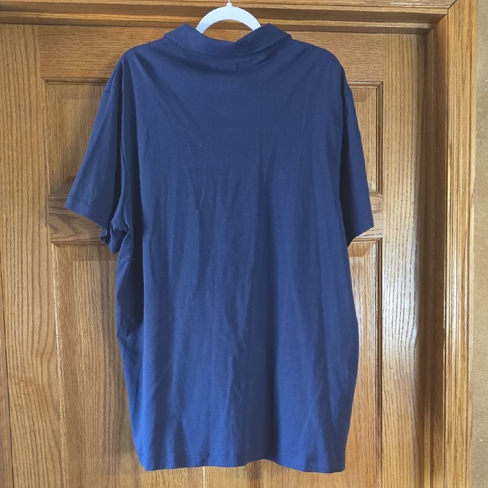 NWT Men's Navy Blue Banana Republic Polo Shirt Size XXL - Picture 2 of 3